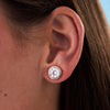 Lab Grown Round Brilliant Cut Bezel Set Diamond Studs
