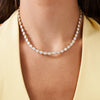 Odessa East to West Oval Bezel Set Tennis Necklace 11.97 ctw 