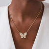 Aurelia Asscher Cut Diamond Butterfly Necklace