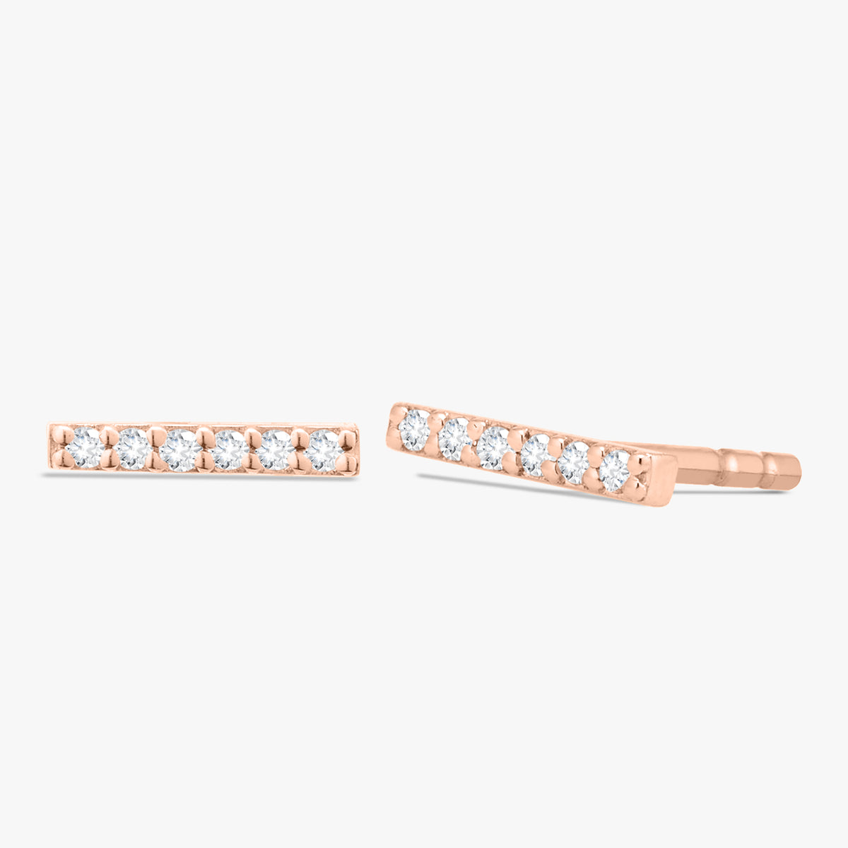 Zoey Single Row Diamond Stud Earrings