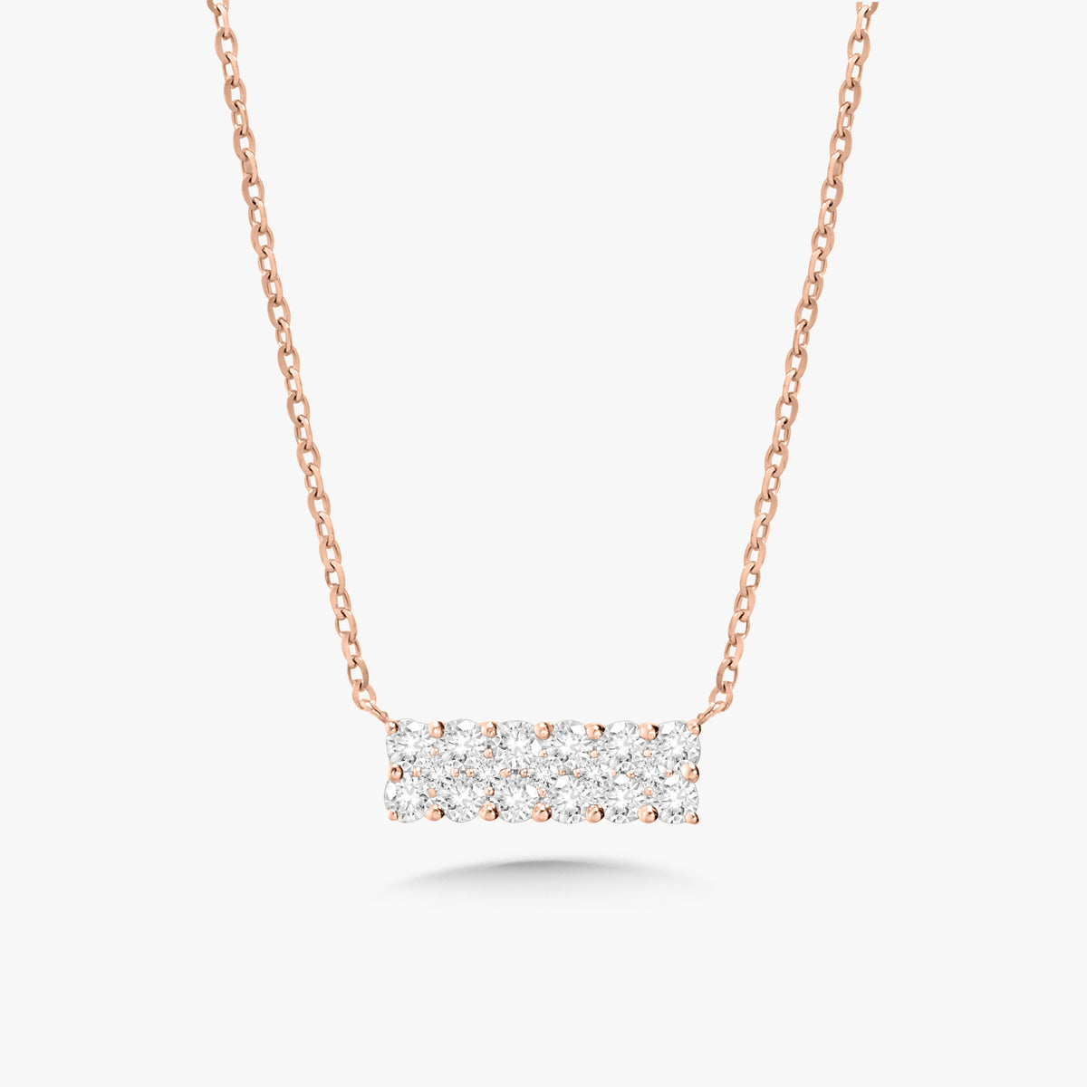 Zoey Two Row Diamond Bar Necklace