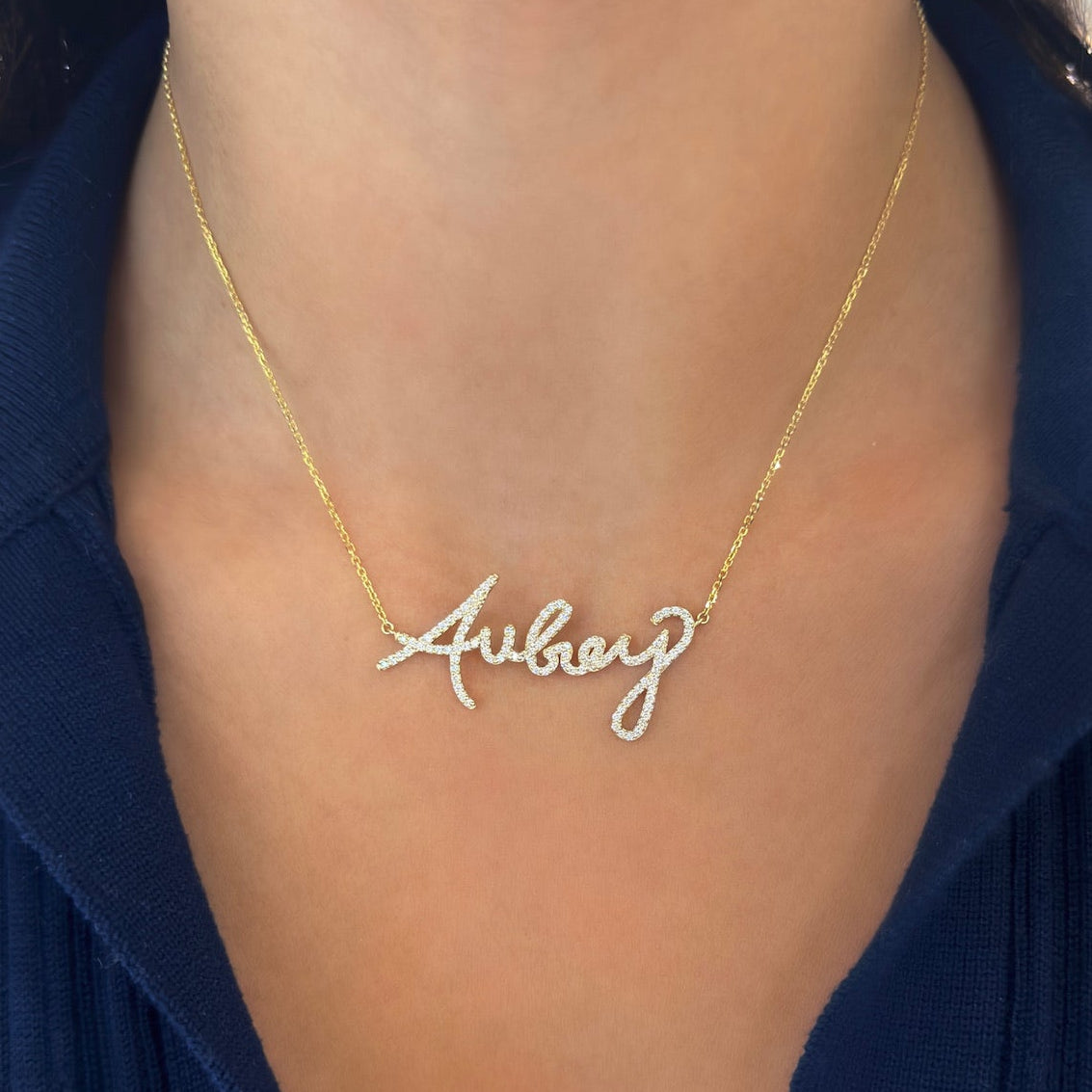Charlie Cloud® Floating Diamond Number Necklaces