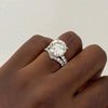ava v ring with engagement ring