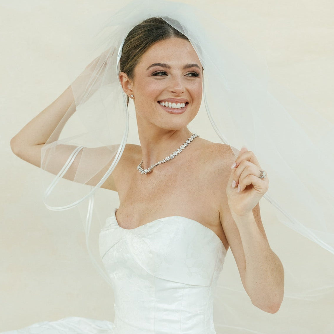 Leonie Dancing Floral Marquise & Pear Diamond Necklace 48 ctw