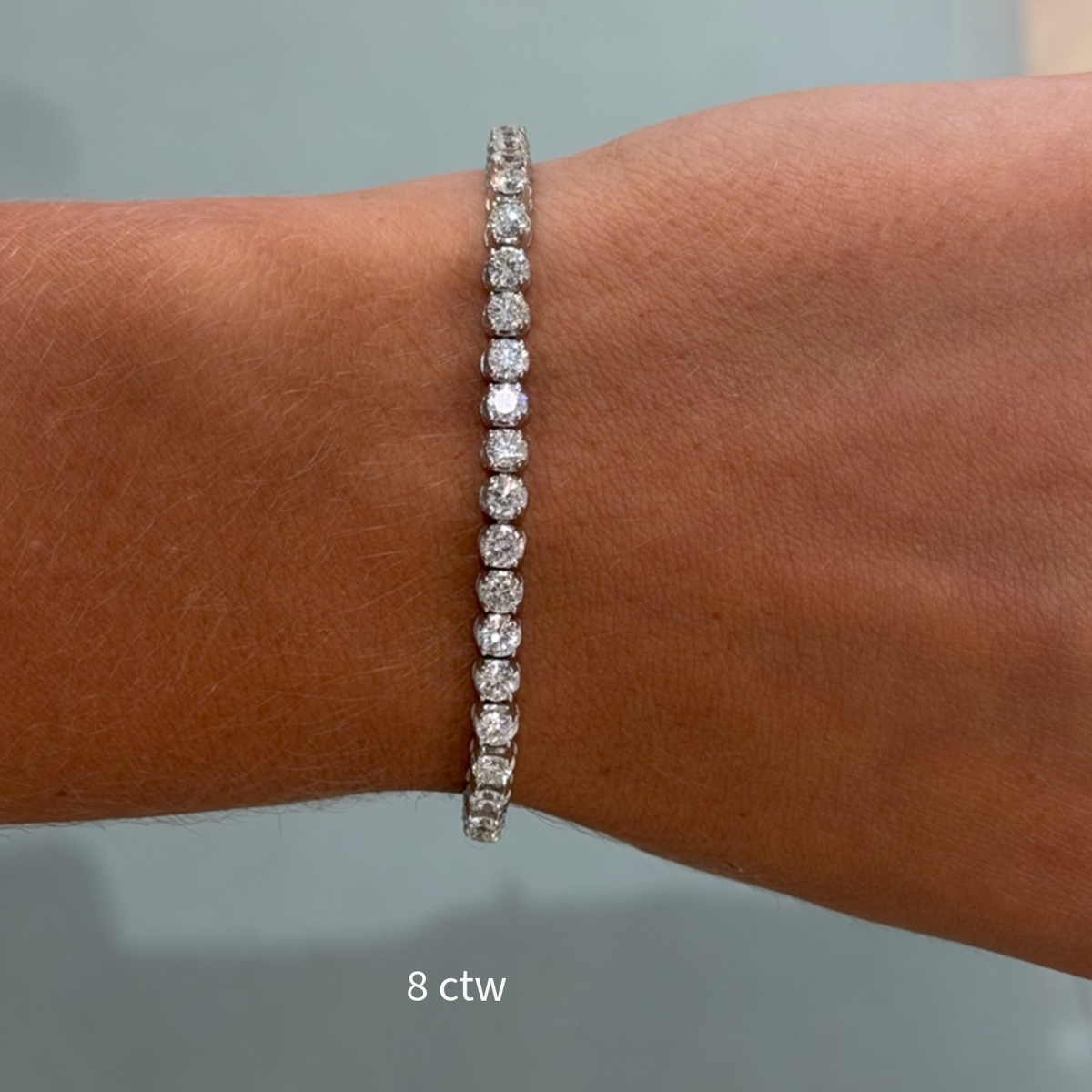 Buttercup Natural Diamond Scalloped Tennis Bracelet