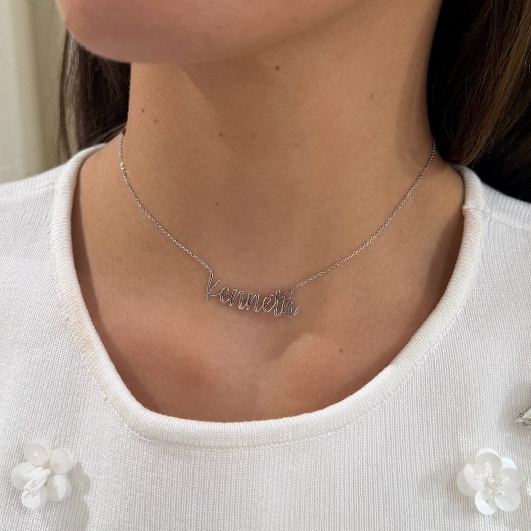 custom gold name neckalce kenneth