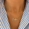 Custom Handwritten Diamond Name Necklace