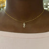 custom diamond initial necklace
