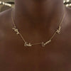multiple custom handwritten name necklace