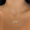 custom name necklace diamonds, yaya
