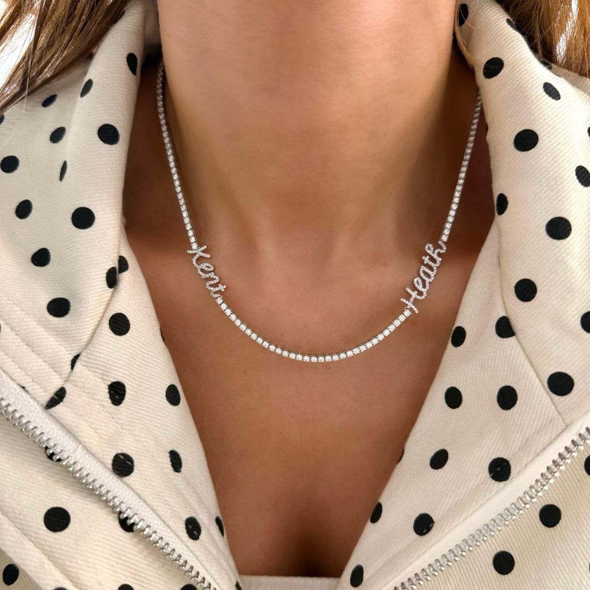 diamond name tennis necklace kent and heath