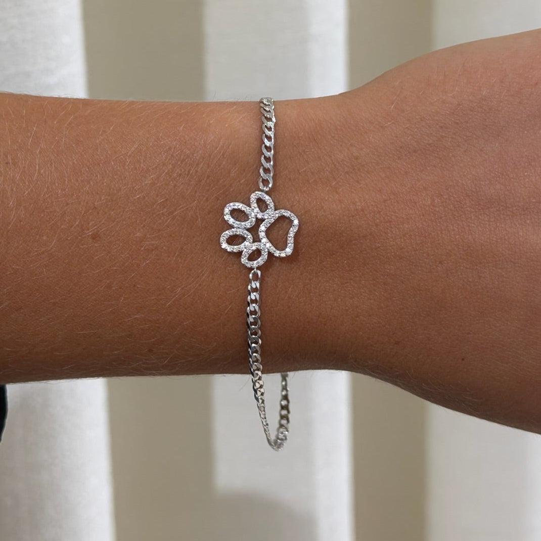dog paw print bracelet