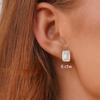 emerald cut studs 6 ctw