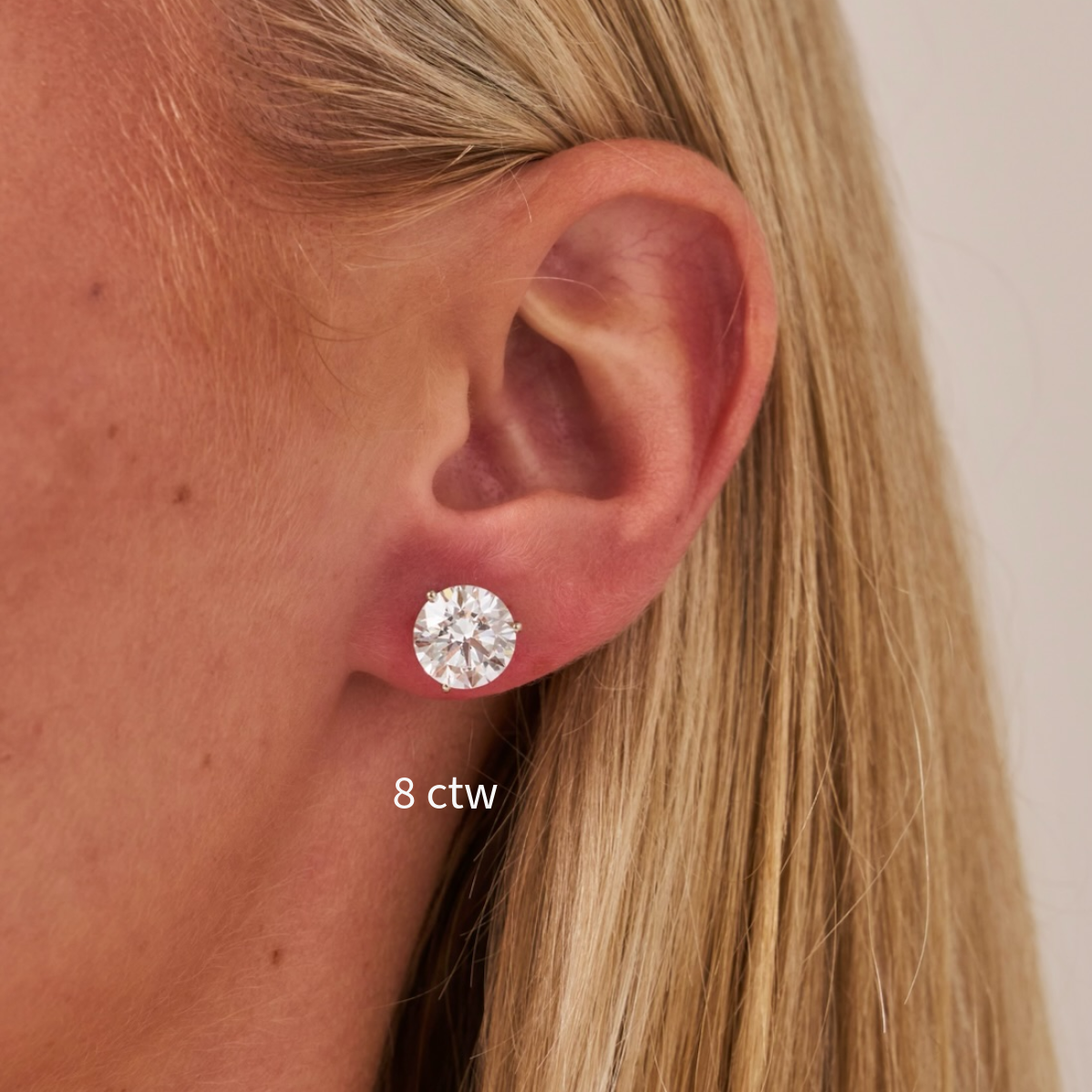 Lab Grown Round Brilliant Cut Diamond Studs