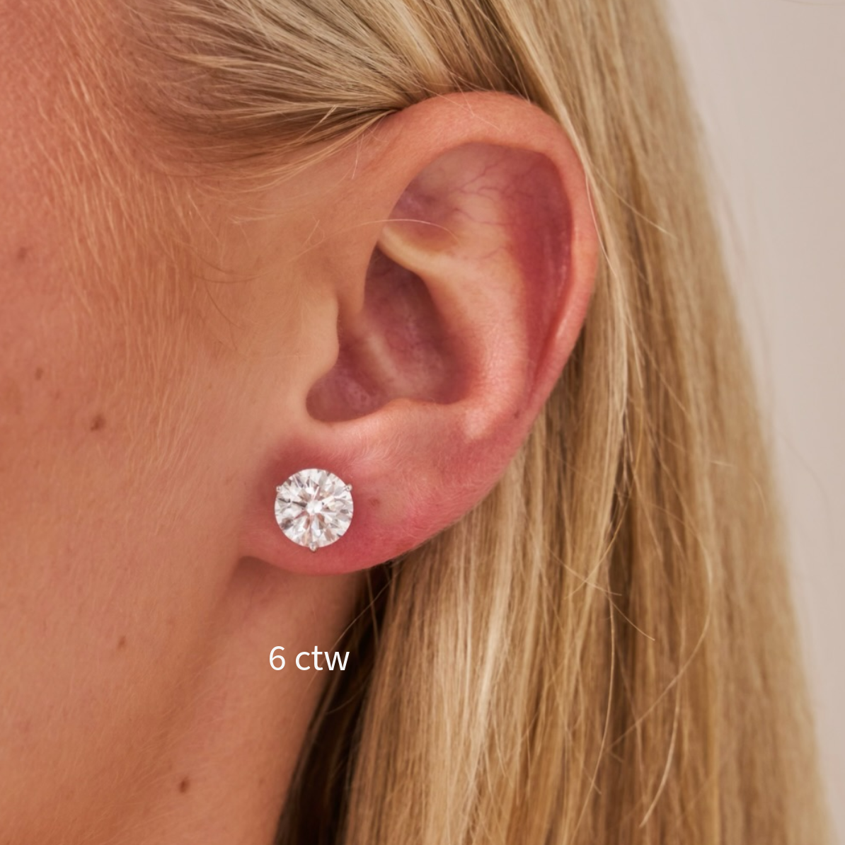 Lab Grown Round Brilliant Cut Diamond Studs