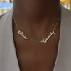 handwritten diamond name neckalce