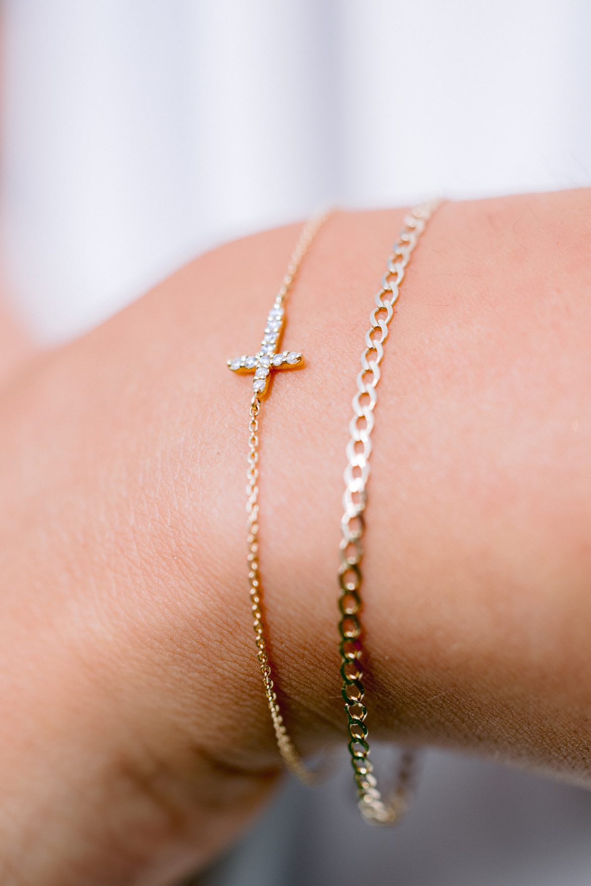 Buy 14k Real Gold Cross Bracelet | 14k Solid Gold Crucifix Bracelet for  Women | Dainty Sideways Cross Bracelet | Women's 14k Gold Religious Jewelry  | Gift for Her, Adjustable 6