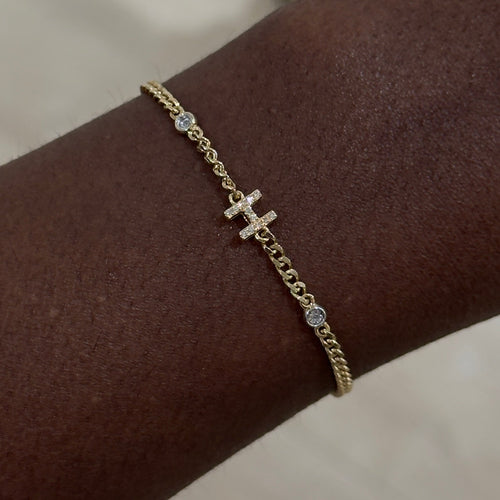 initial cuban link bracelet