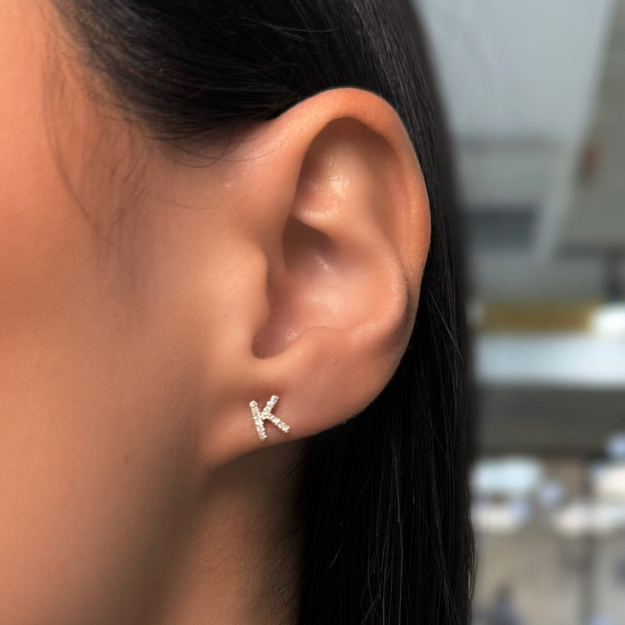 initial earrings
