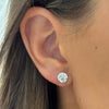 Lab Grown Three Prong Martini Diamond Stud Earrings