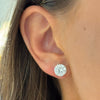 Lab Grown Three Prong Martini Diamond Stud Earrings