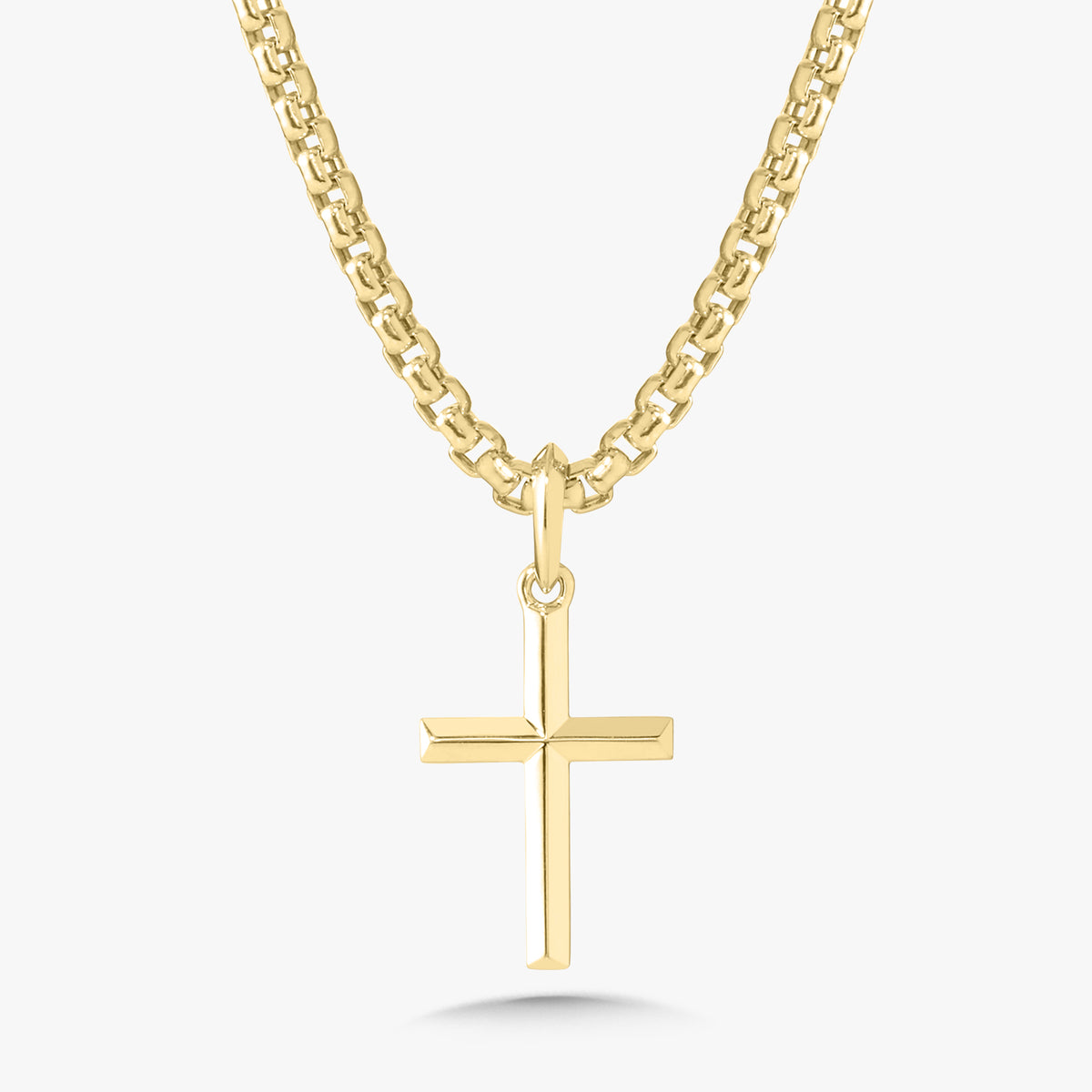 The Lamb Mens 14k Polished Cross Charm