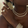 lyle three stone huggie earrings