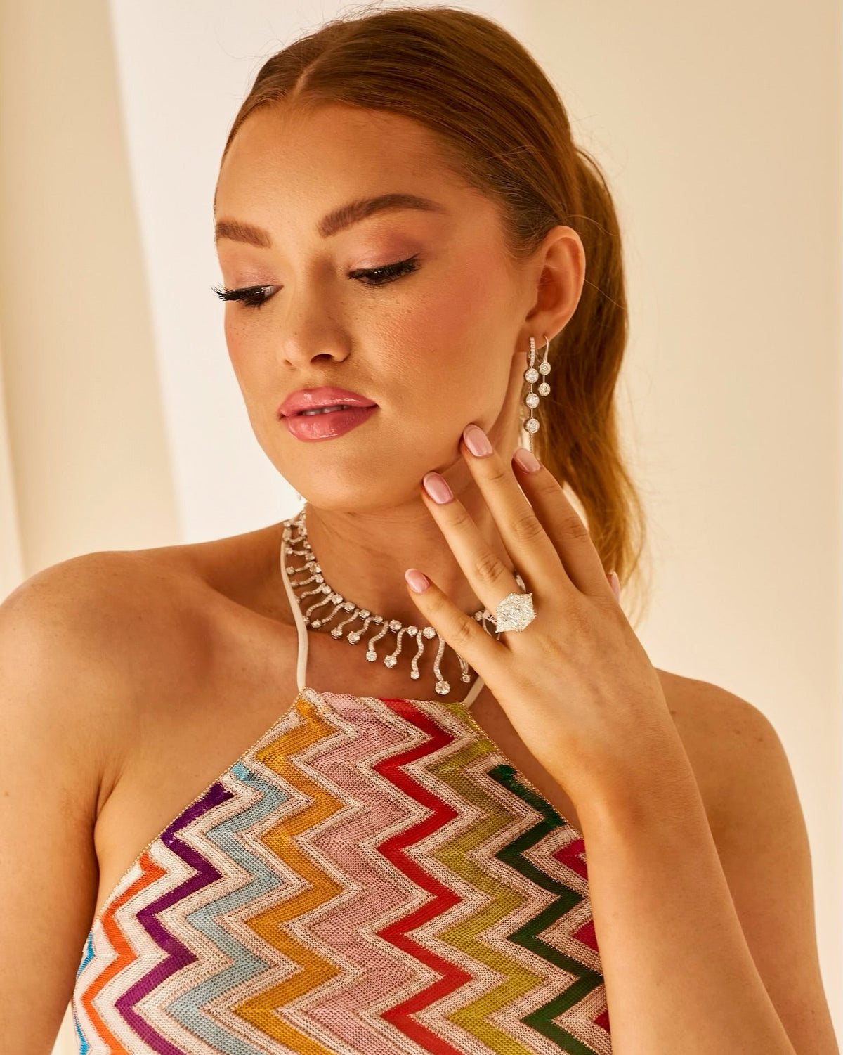 lyle two and three stone earrings 