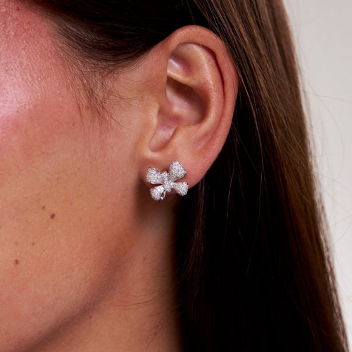 martha bow stud earrings