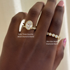 mini bixi bezel and the kate three quarter diamond band