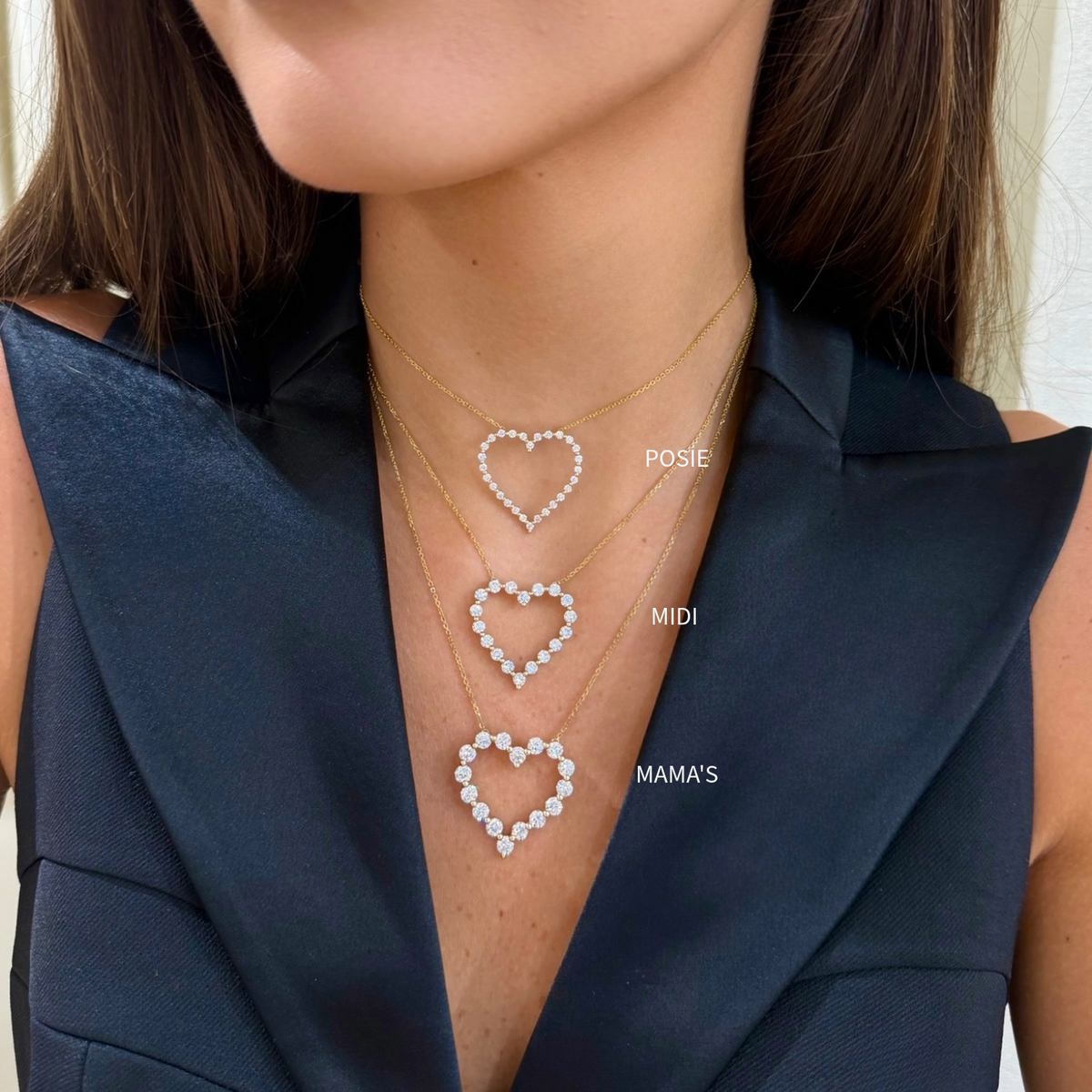 Midi Charlie Cloud® Floating Diamond Heart Necklace 2.16 ctw