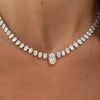 Josette Floating Oval Diamond Necklace 35 ctw