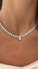 Josette Floating Oval Diamond Necklace 35 ctw