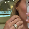 3.52ct Lab Grown Pear Diamond in a East-West Silhouette Curved Solitaire 