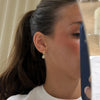 row oval dangle earring 