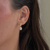 row oval dangle earrings YG