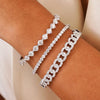 Mama's Charlie Cloud® Bangle 4.80 ctw, Pilar Pave Chain Link Bangle Bracelet 2.85 ctw, Georgie Diamond Bangle Bracelets