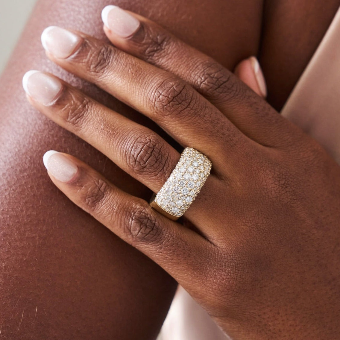 Confetti Pave Diamond Oura Ring Cover 3.39 ctw 