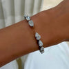 Madolina Graduated Pear Diamond Bangle Cuff 13.89 ctw