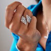 Marea Marquise Four Row Crossover Ring 4.83 ctw
