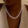 The Greer Graduated Pear Edge Tennis Necklace 31.83 ctw