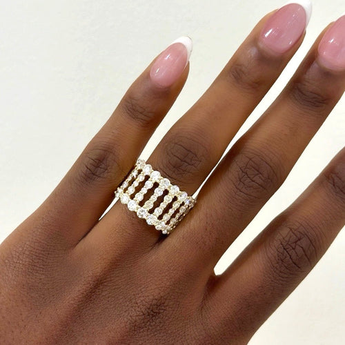 cage diamond ring