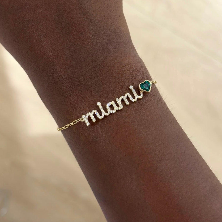 custom handwritten diamond name necklace
