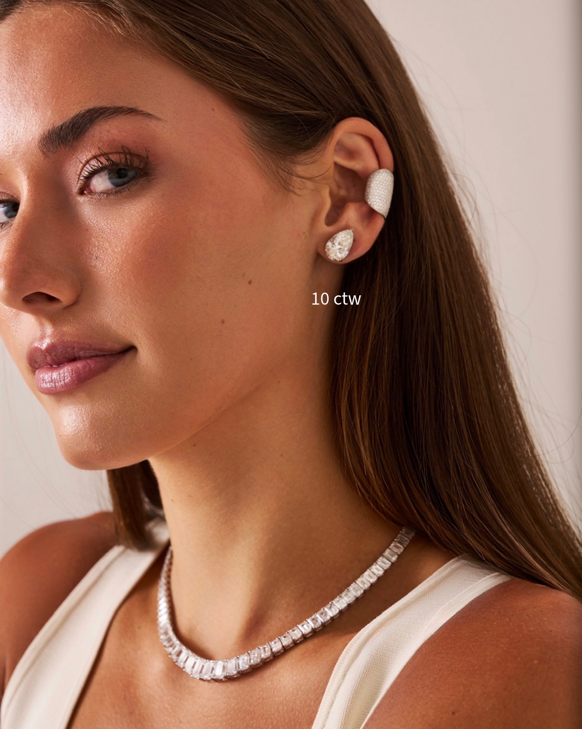 Lab Grown Pear Diamond Studs