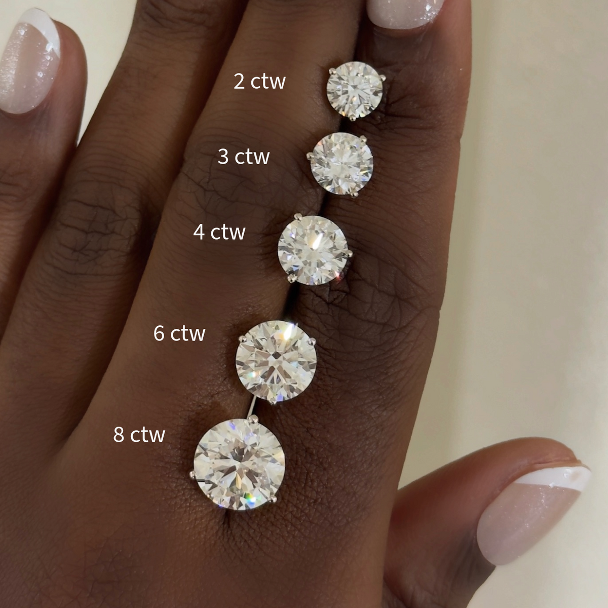 Lab Grown Round Brilliant Cut Diamond Studs