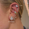 4 ctw pear and 10 ctw bezel pear, Lab Grown Bezel Set Pear Diamond Stud Earrings (10 ctw)
