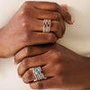 Baguette Birthstone and Diamond Stacking Band Ring