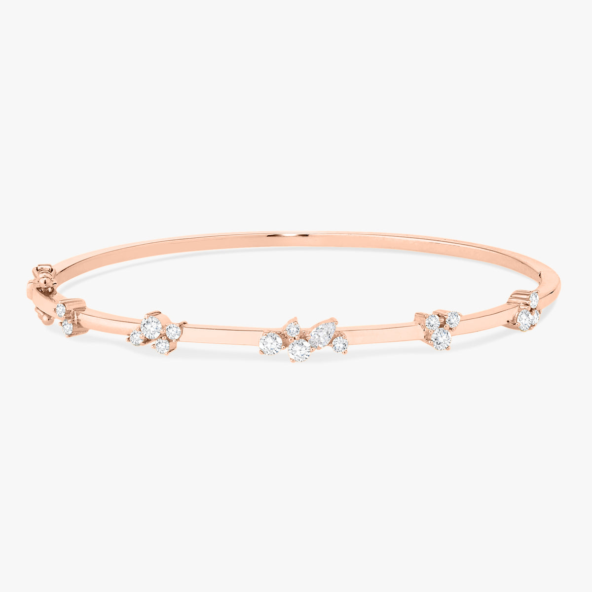 Vana Mixed Multi Shape Diamond Bangle Bracelet