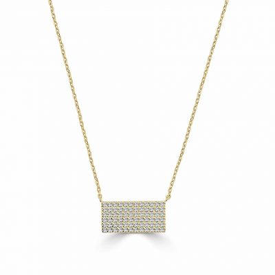 Harper Six Row Diamond Bar Necklace