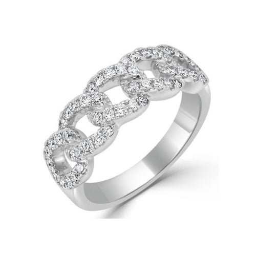 Chelsi Diamond Link Ring White Gold